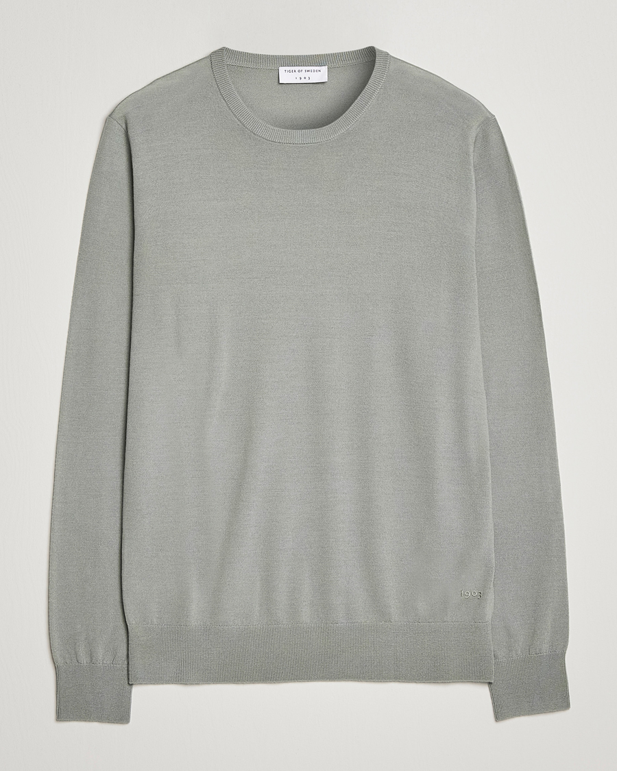Herren | Pullover | Tiger of Sweden | Nichols Extra Fine Merino Crew Neck Shadow