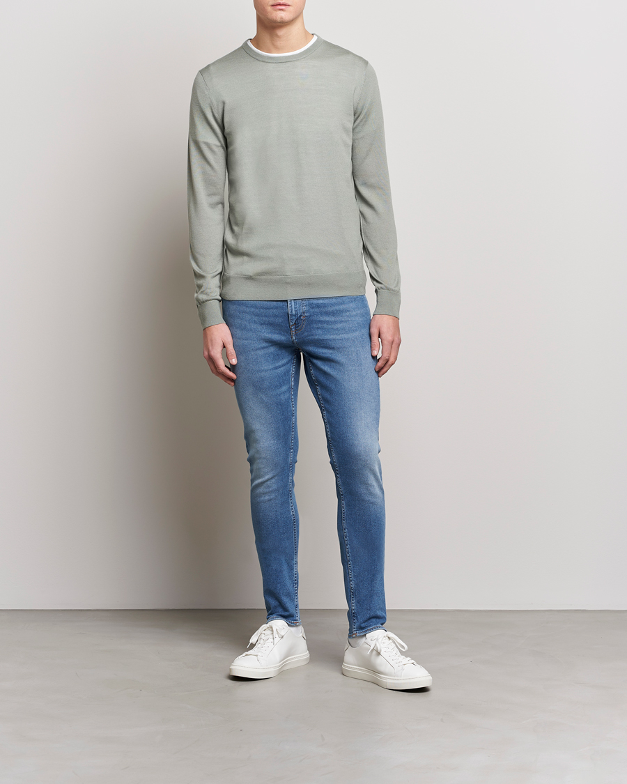 Herren | Pullover | Tiger of Sweden | Nichols Extra Fine Merino Crew Neck Shadow