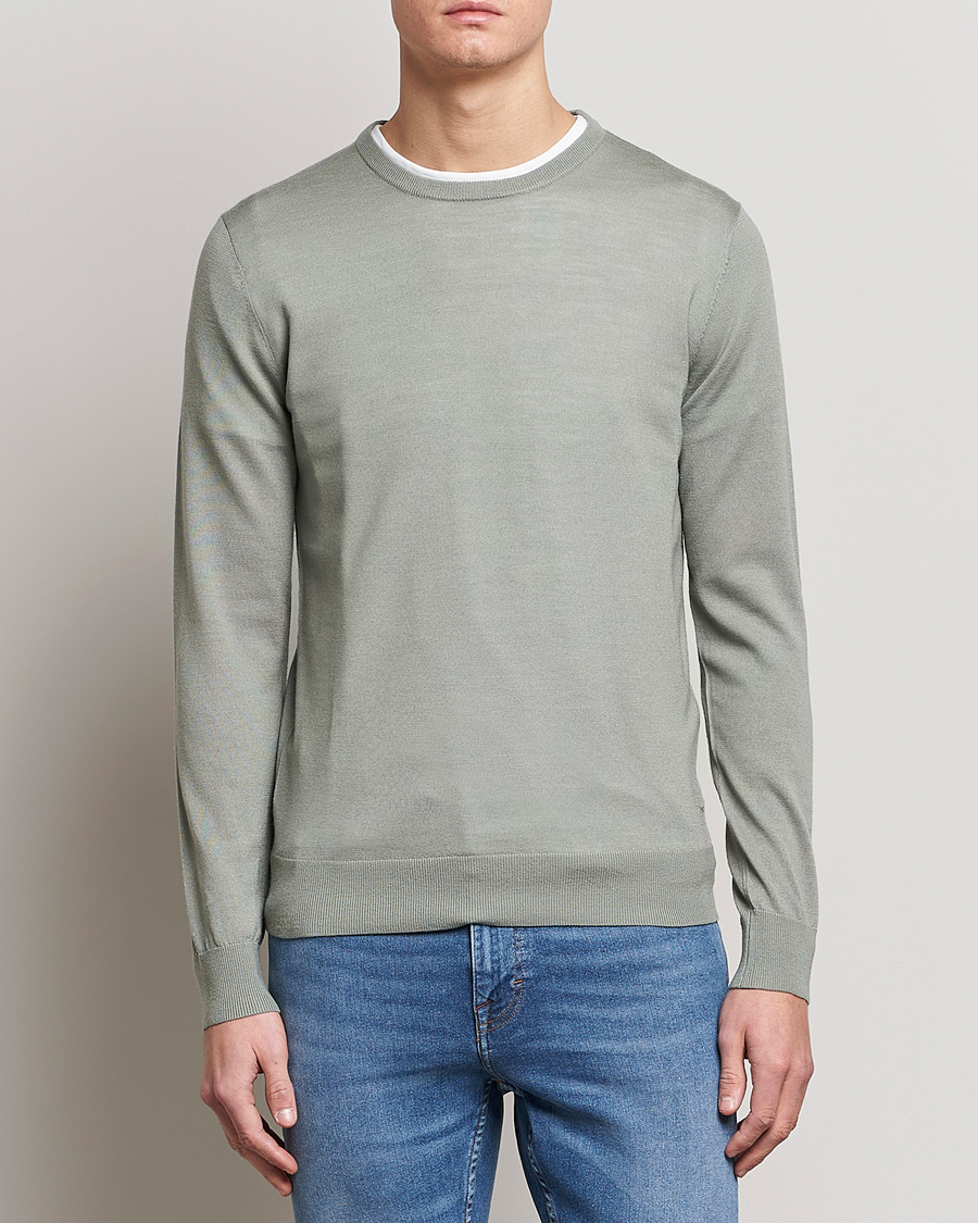 Herren | Pullover | Tiger of Sweden | Nichols Extra Fine Merino Crew Neck Shadow