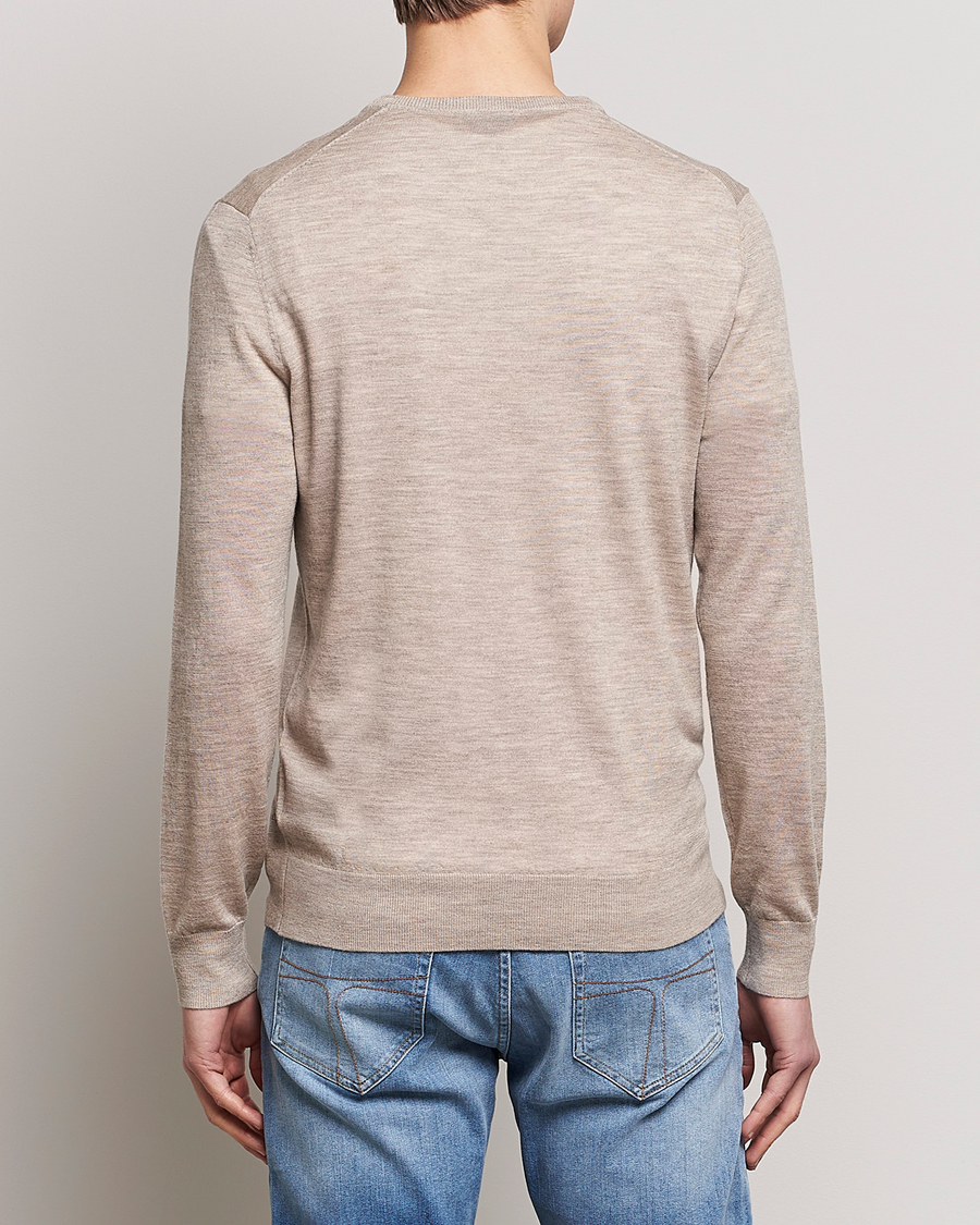 Herren | Pullover | Tiger of Sweden | Nichols Extra Fine Merino Crew Neck Beige Melange