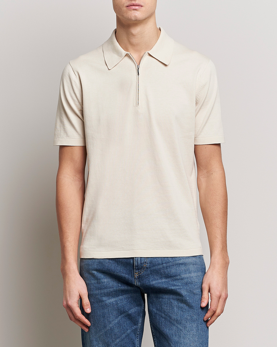 Herren |  | Tiger of Sweden | Orbit Cotton Half Zip Light Ivory