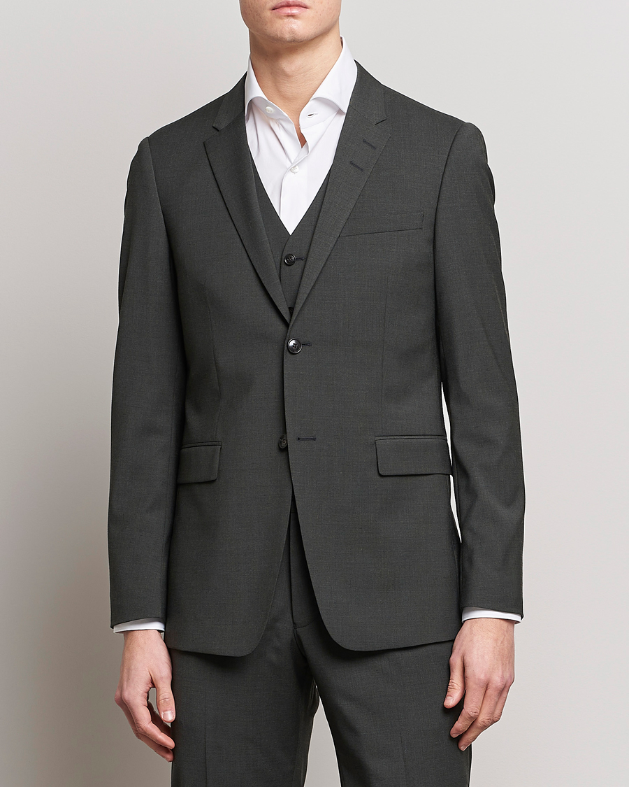 Herren | Kategorie | Tiger of Sweden | Jerretts Wool Travel Suit Blazer Olive Extreme