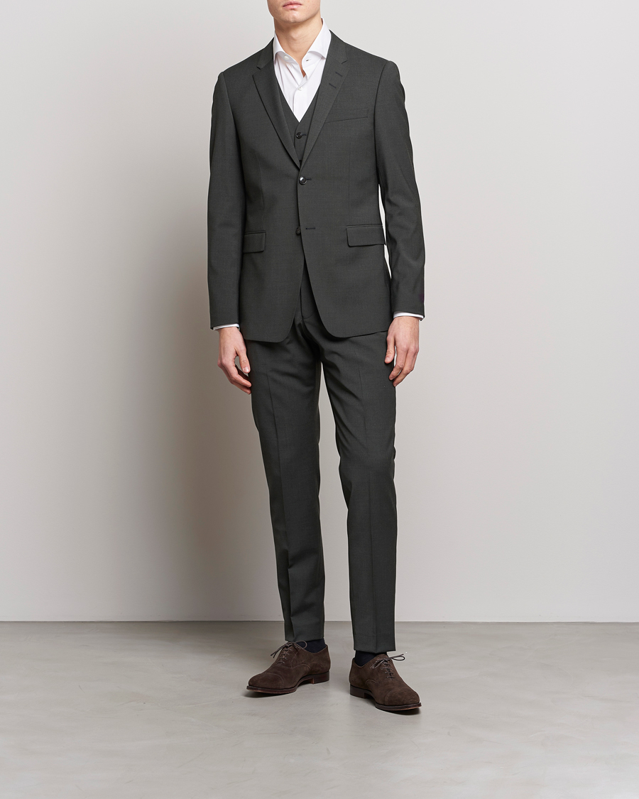 Herren | Hosen | Tiger of Sweden | Tenuta Wool Travel Suit Trousers Olive Extreme