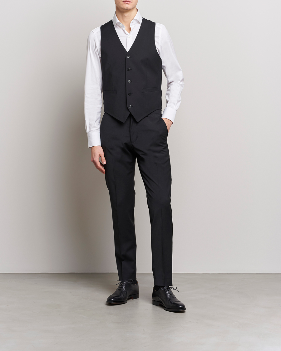 Herren | Sakkos | Tiger of Sweden | Wayde Wool Travel Waistcoat Black