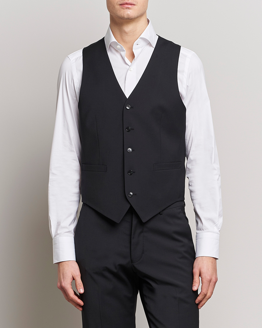 Herren | Weste | Tiger of Sweden | Wayde Wool Travel Waistcoat Black