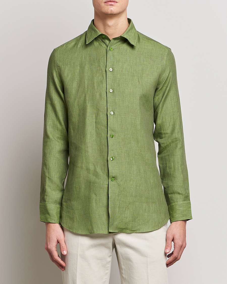 Herren |  | Etro | Linen Sport Shirt Green