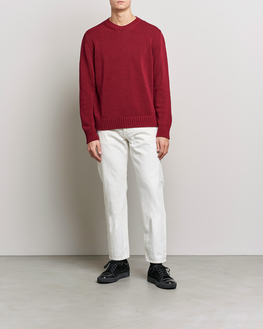Herren | Pullover | Etro | Heavy Knit Cotton Pullover Burgundy