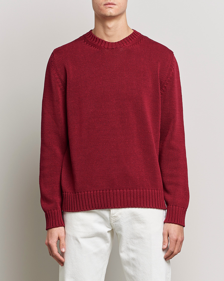 Herren |  | Etro | Heavy Knit Cotton Pullover Burgundy