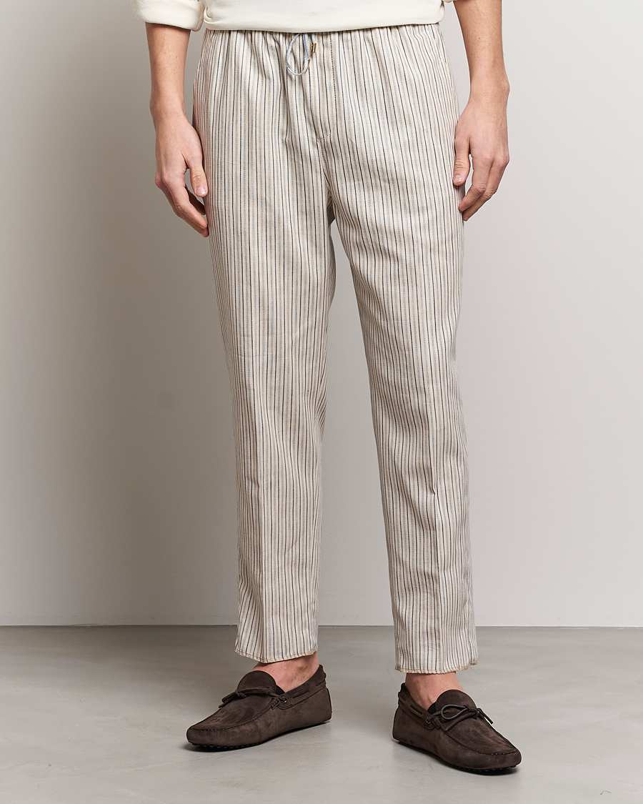 Herren | Etro | Etro | Hickory Stripe Casual Trousers Off White
