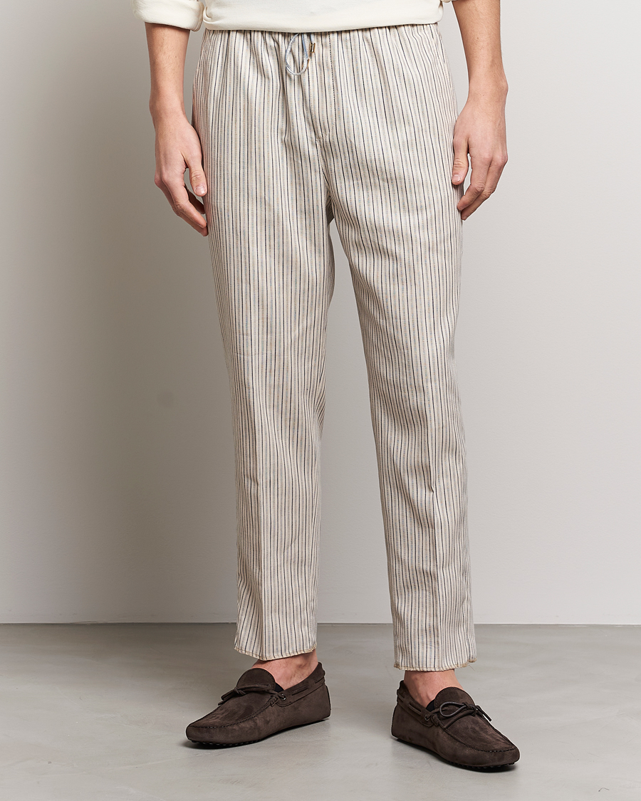 Herren |  | Etro | Hickory Stripe Casual Trousers Off White