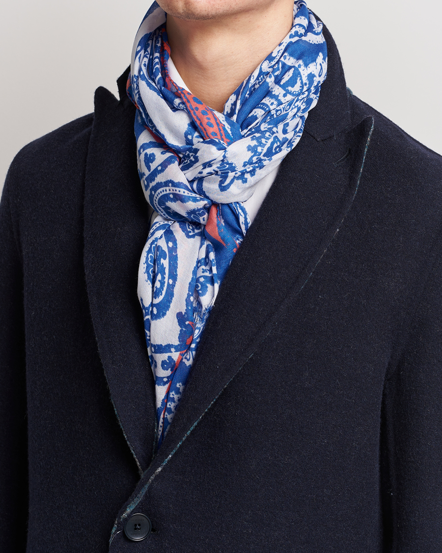 Herren |  | Etro | Shaal Nur Cashmere Blend Scarf Blue