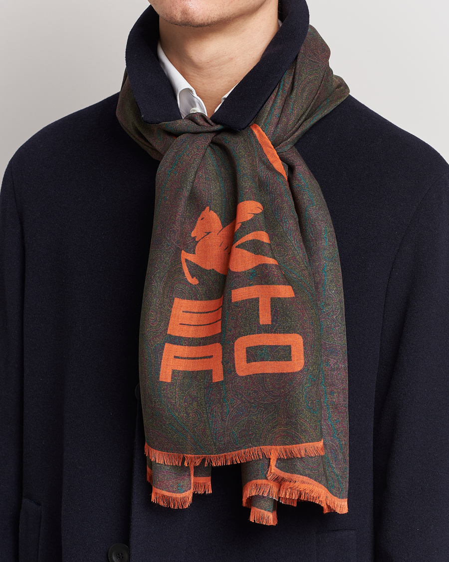 Herren |  | Etro | Shaal Nur Cashmere Blend Paisley Scarf Dark Brown