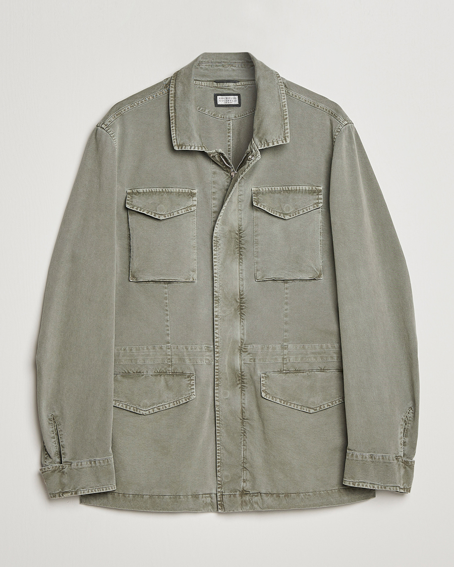 Herren | Jacken | Brunello Cucinelli | Cotton Field Jacket Olive