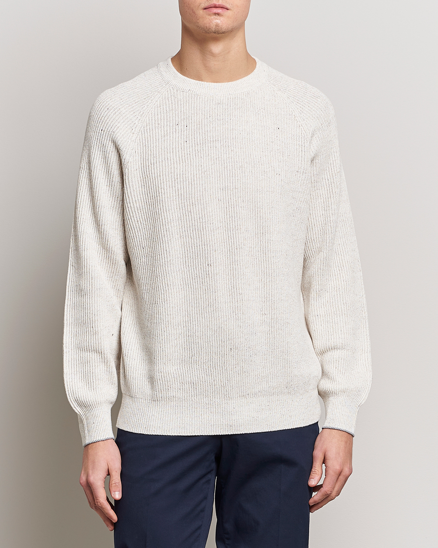 Herren | | Brunello Cucinelli | Chine Rib Sweater Light Beige