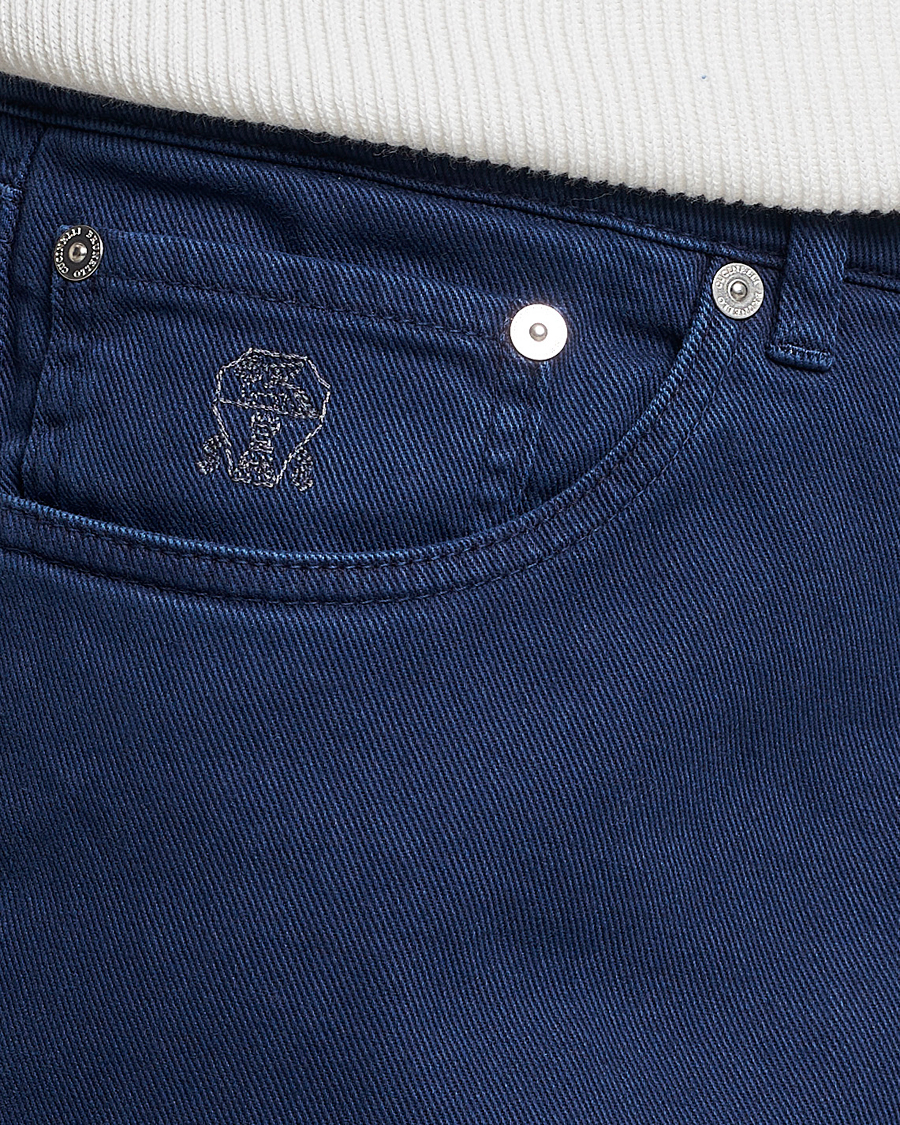 Herren | Hosen | Brunello Cucinelli | Slim Fit 5-Pocket Pants Dark Blue