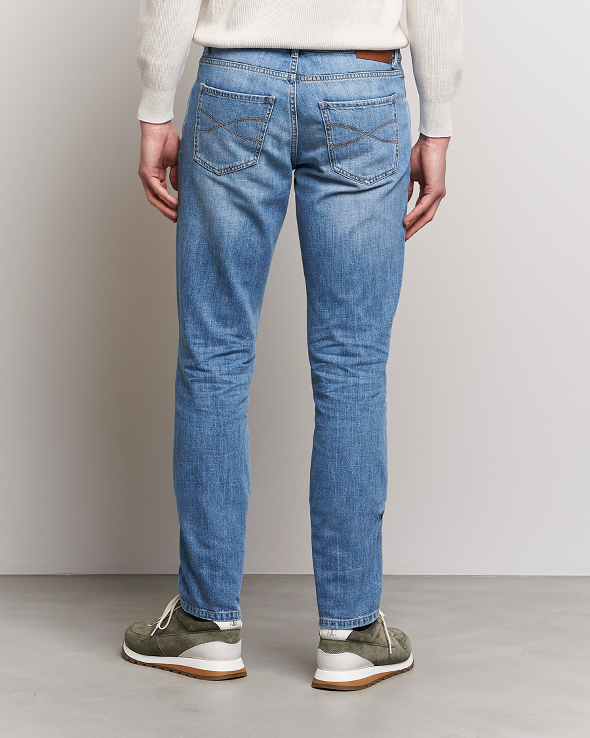 Herren | Jeans | Brunello Cucinelli | Slim Fit Jeans Medium Wash