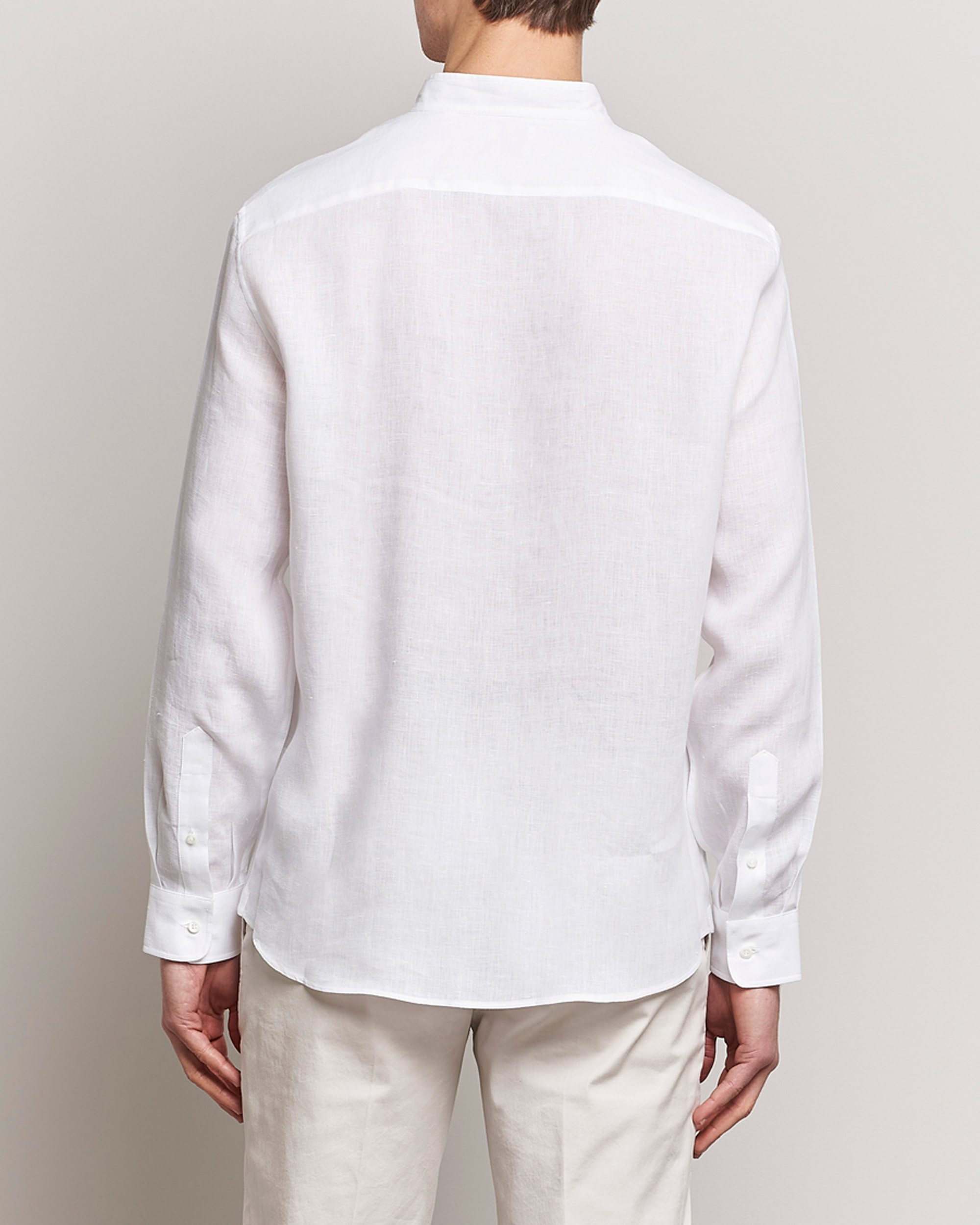 Herren | Hemden | Brunello Cucinelli | Linen Guru Collar Shirt White