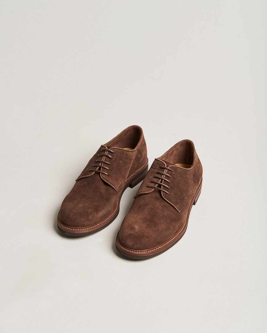 Herren | | Brunello Cucinelli | Plain Toe Derby Dark Brown Suede