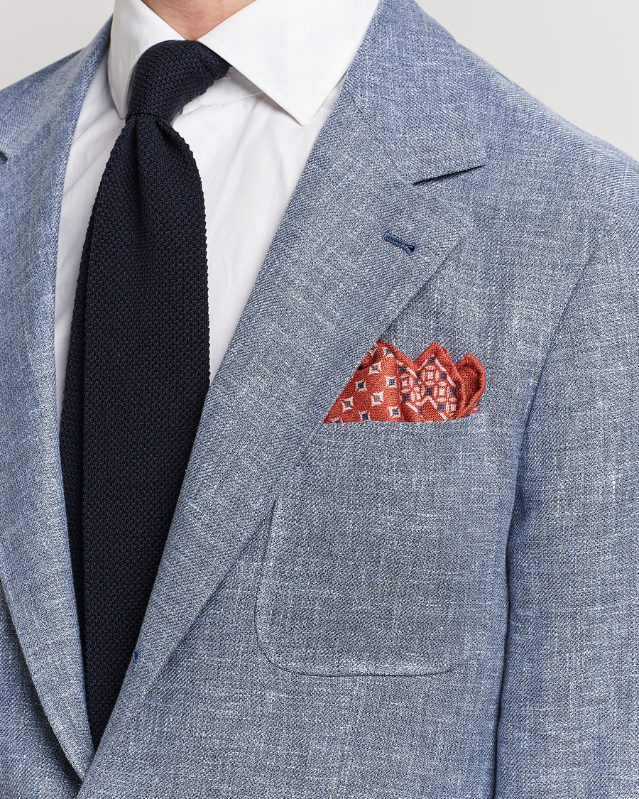 Herren |  | Brunello Cucinelli | Silk Pocket Square Orange
