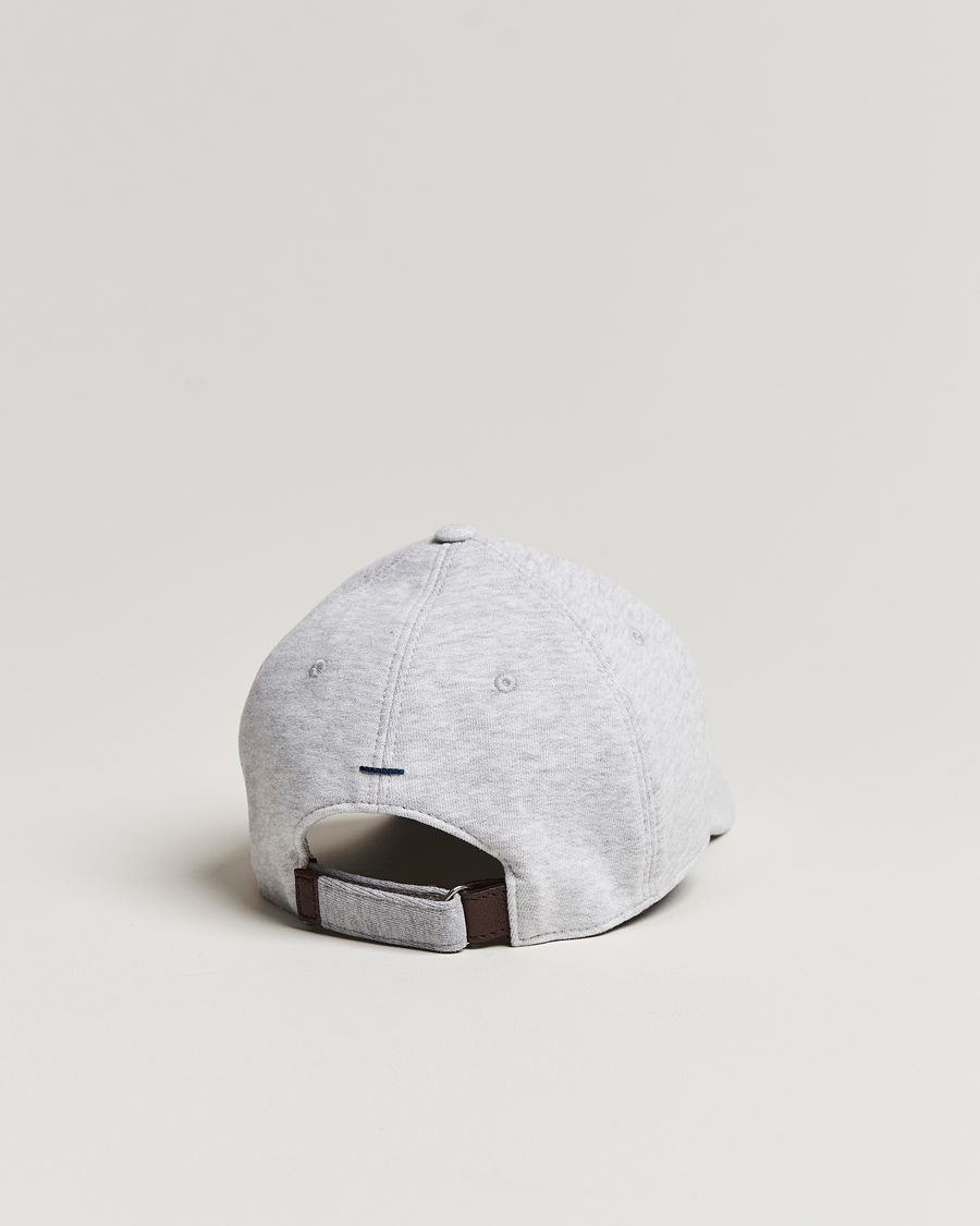 Herren | Brunello Cucinelli Peach Baseball Cap Light Grey | Brunello Cucinelli | Peach Baseball Cap Light Grey