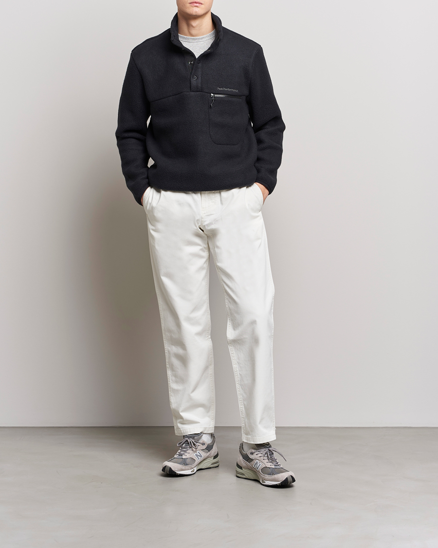 Herren | Pullover | Peak Performance | Fleece Snap Sweater Black