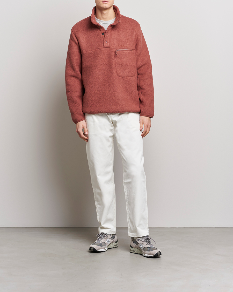 Herren | Pullover | Peak Performance | Fleece Snap Sweater Classic Clay