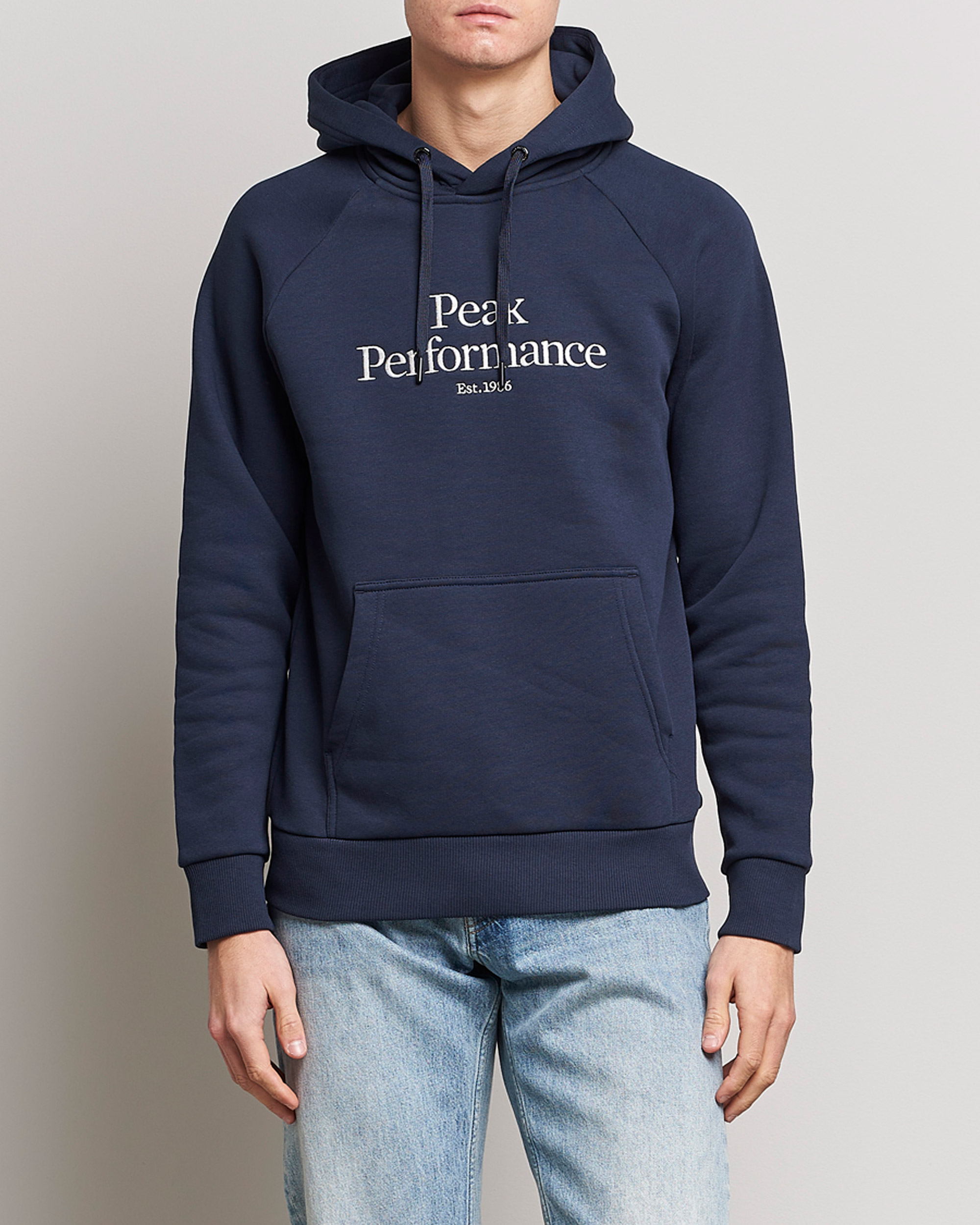 Herren |  | Peak Performance | Original Logo Hoodie Blue Shadow