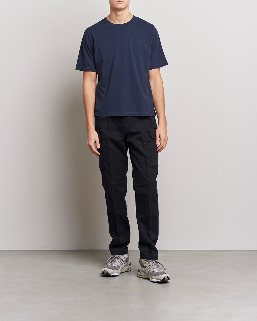 Herren | T-Shirts | Peak Performance | Original Logo Crew Neck T-Shirt Blue Shadow