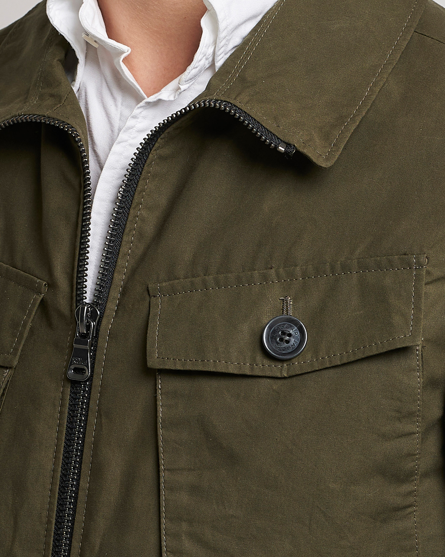 Herren | Jacken | Oscar Jacobson | Balder Waxed Field Jacket Dark Green