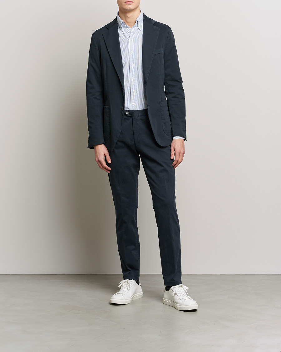 Herren | Hosen | Oscar Jacobson | Denz Casual Cotton Trousers Navy
