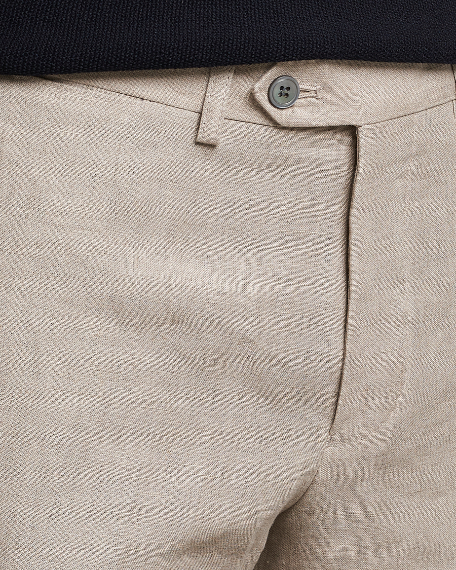 Herren | Shorts | Oscar Jacobson | Declan Linen Shorts Beige