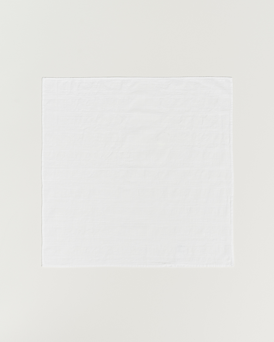 Herren | Einstecktücher | Oscar Jacobson | Cotton Structure Bandana White