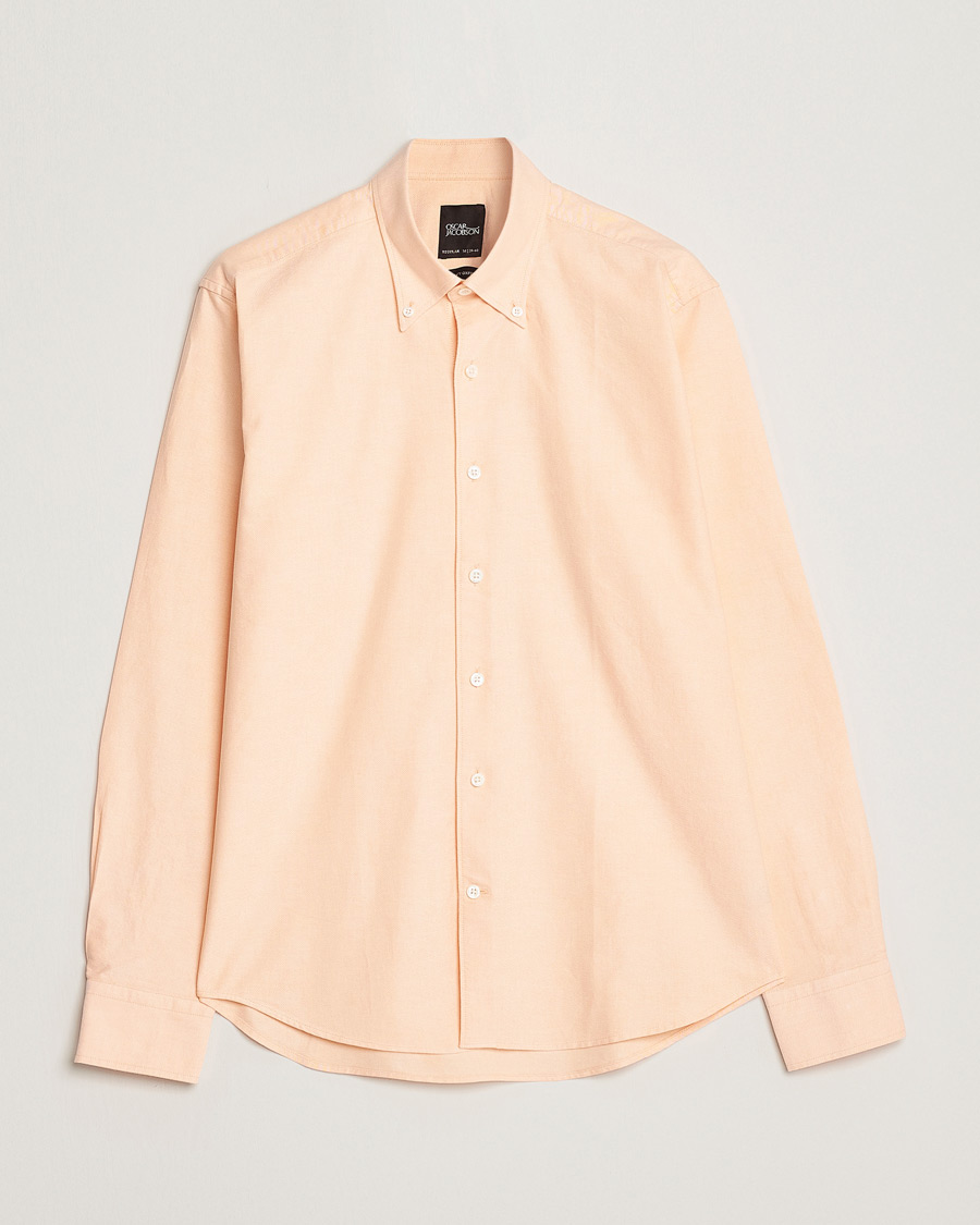 Herren | Hemden | Oscar Jacobson | Regular Fit Button Down Oxford Shirt Orange