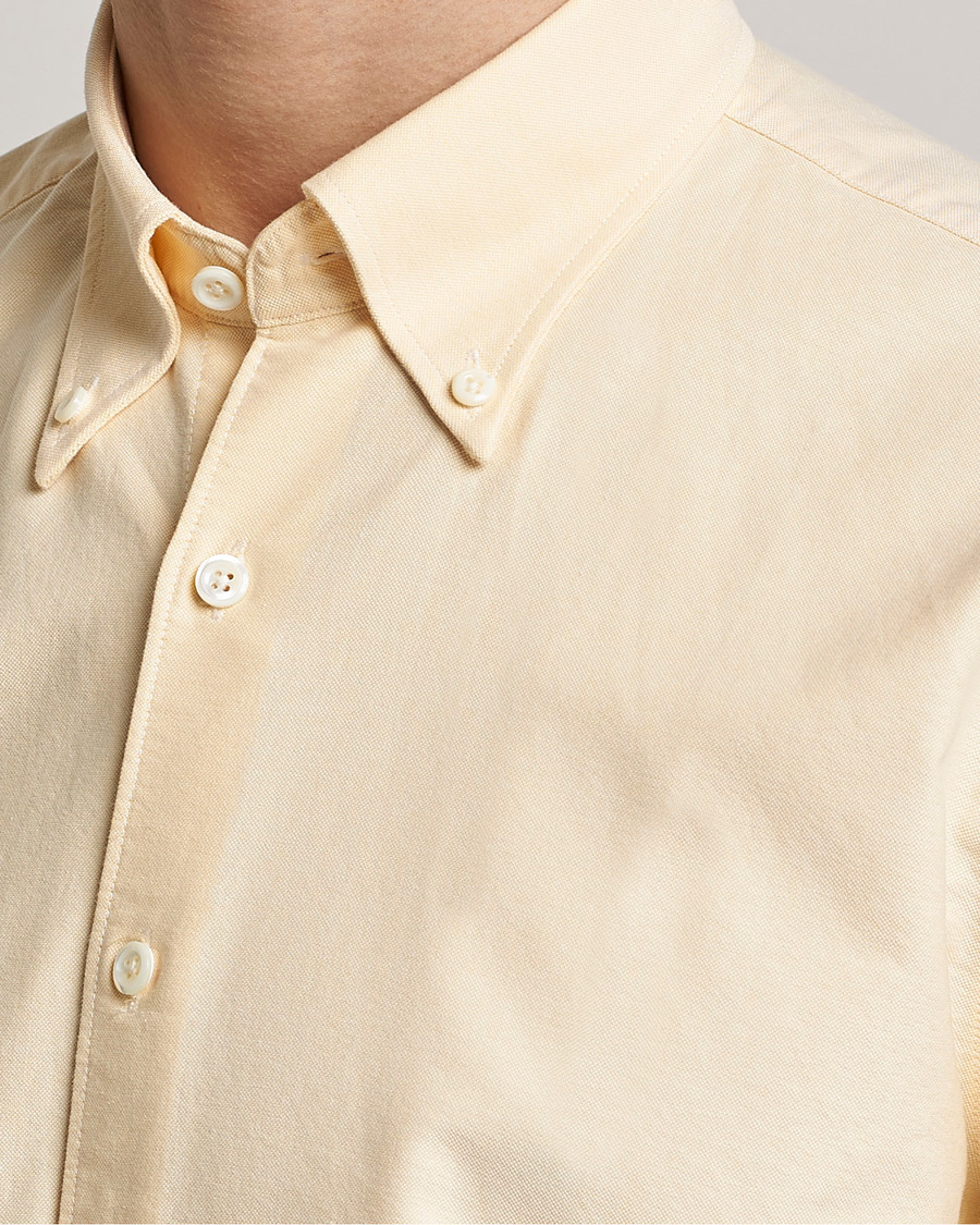 Herren | Hemden | Oscar Jacobson | Regular Fit Button Down Oxford Shirt Yellow