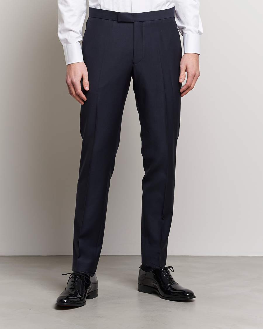 Herren | Black Tie | Oscar Jacobson | Denz Tuxedo Trousers Navy