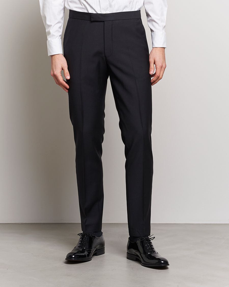 Herren | Black Tie | Oscar Jacobson | Denz Tuxedo Trousers Black