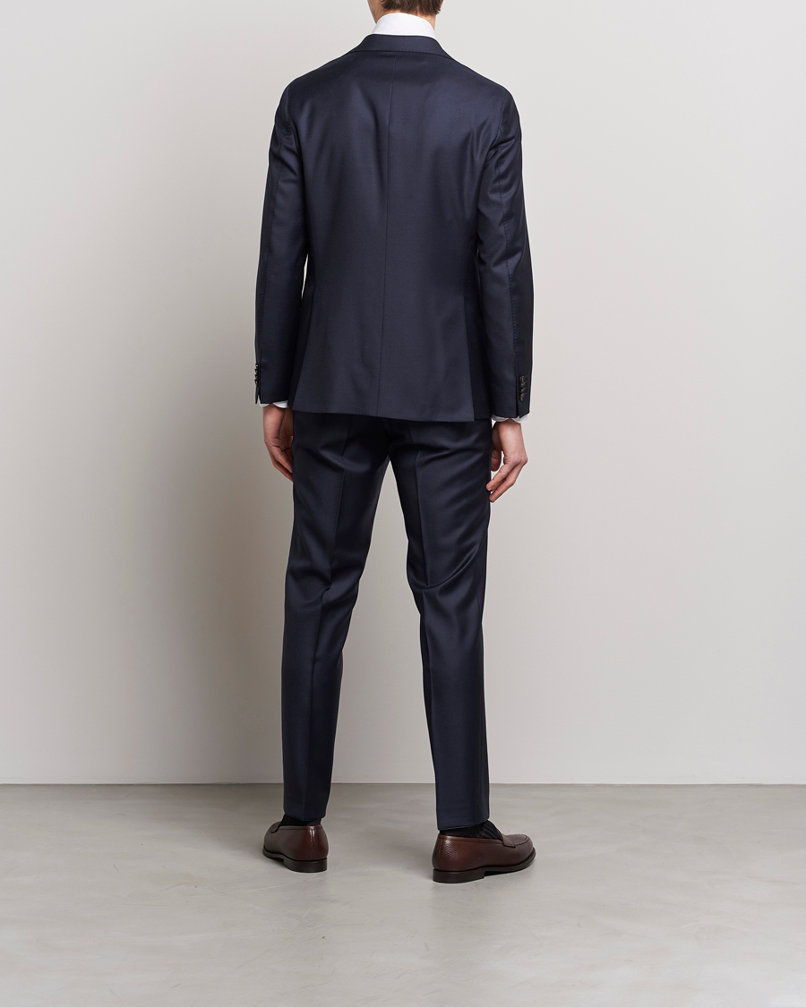 Men | Suits | Oscar Jacobson | Ego Loro Piana Zelander Merino Wool Suit Navy