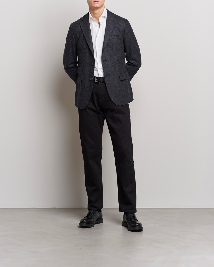 Herren | Hemden | Kamakura Shirts | Slim Fit Broadcloth Shirt White