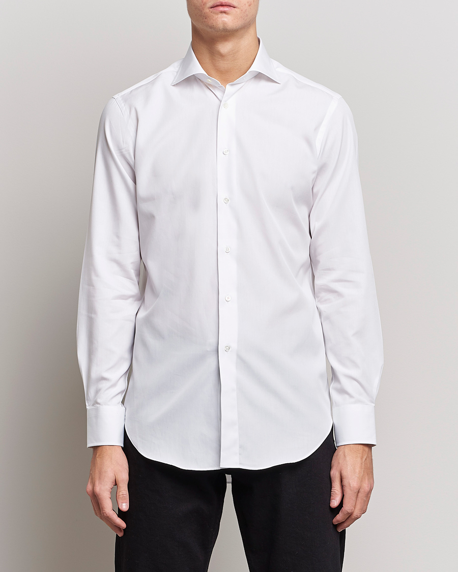Herren | Japanese Department | Kamakura Shirts | Slim Fit Broadcloth Shirt White