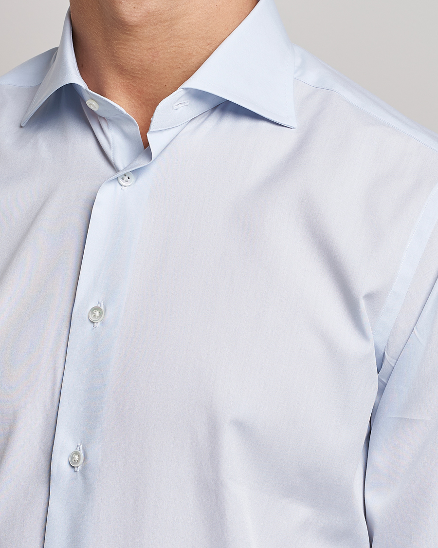Herren | Hemden | Kamakura Shirts | Slim Fit Broadcloth Shirt Light Blue