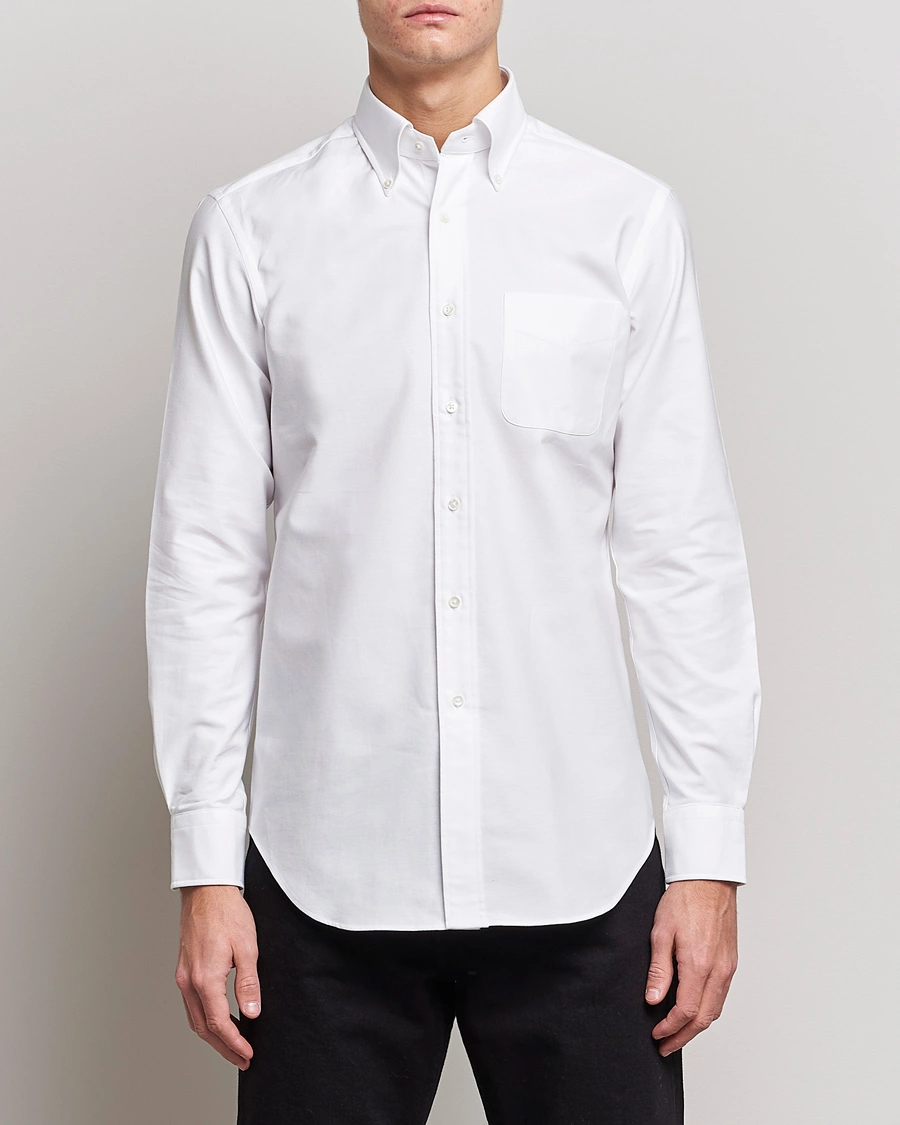 Herren | Oxfordhemden | Kamakura Shirts | Slim Fit Oxford BD Shirt White