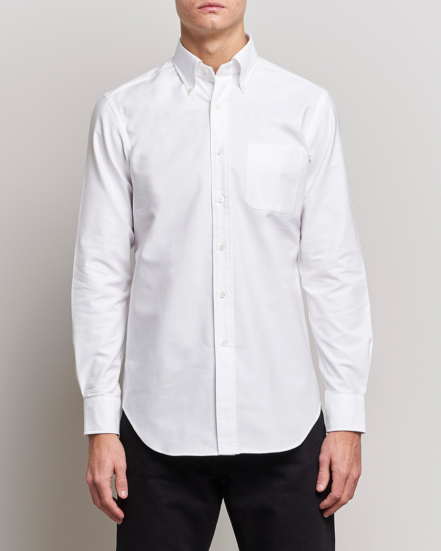 Herren | Smart Casual | Kamakura Shirts | Slim Fit Oxford BD Shirt White