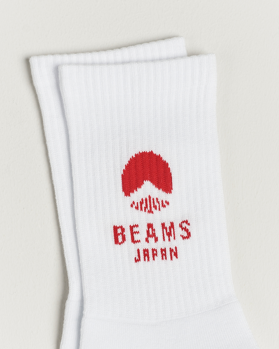 Herr | Beams Japan | Beams Japan | Logo Socks White/Red