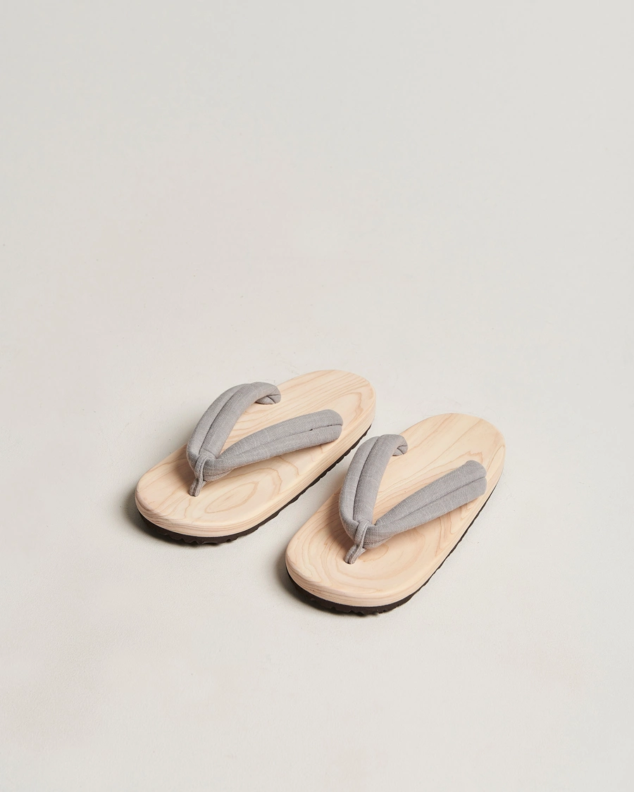 Herren |  | Beams Japan | Wooden Geta Sandals Light Grey
