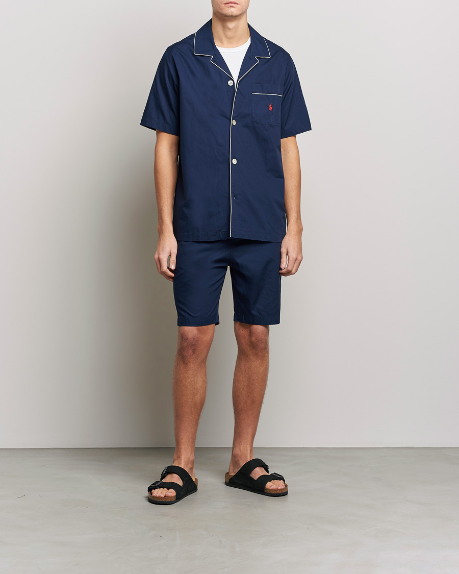 Herren | Polo Ralph Lauren Short Sleeve Pyjama Set Solid Navy | Polo Ralph Lauren | Short Sleeve Pyjama Set Solid Navy