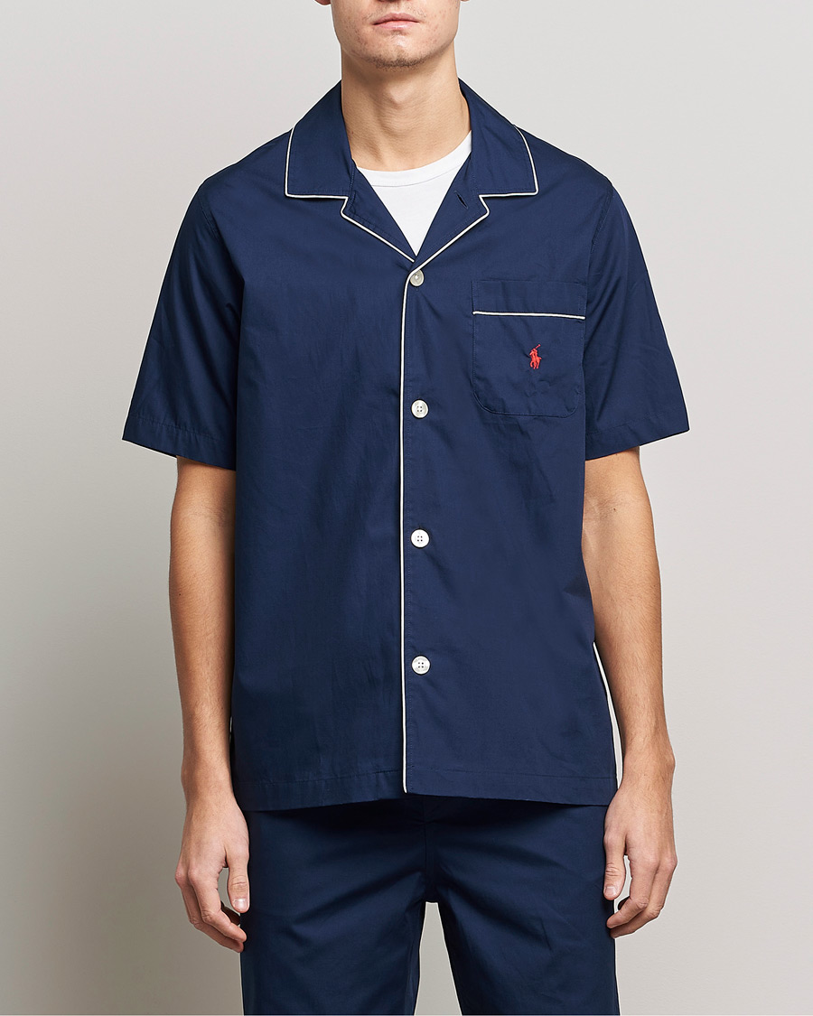 Herren | Polo Ralph Lauren Short Sleeve Pyjama Set Solid Navy | Polo Ralph Lauren | Short Sleeve Pyjama Set Solid Navy