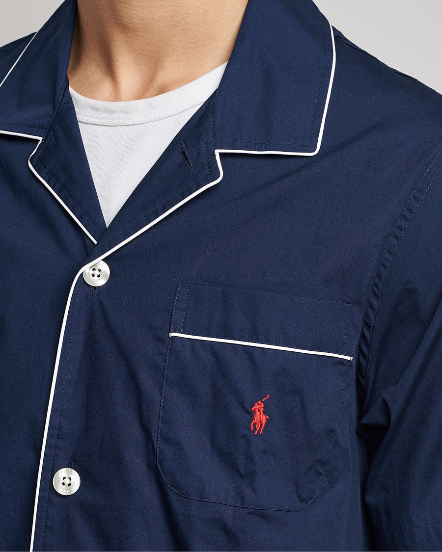 Herren | Polo Ralph Lauren Short Sleeve Pyjama Set Solid Navy | Polo Ralph Lauren | Short Sleeve Pyjama Set Solid Navy