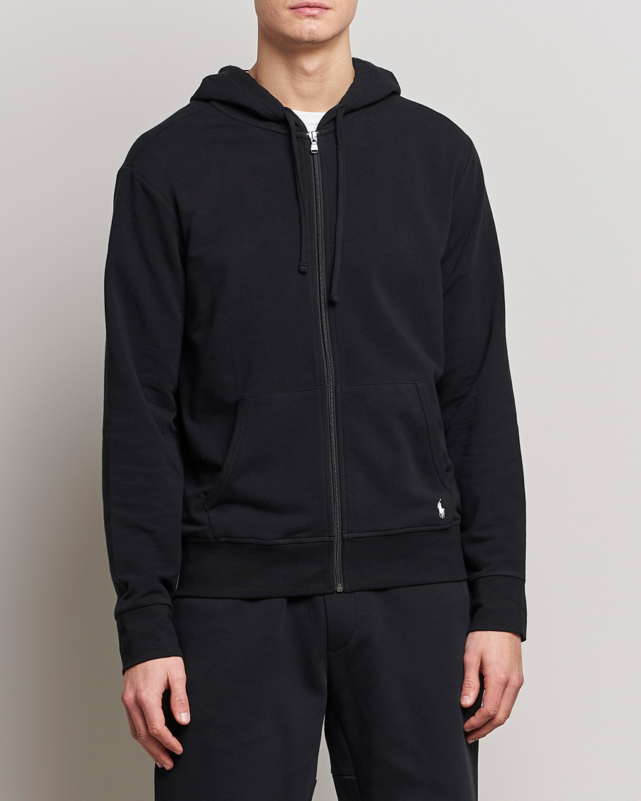 Herren | Kleidung | Polo Ralph Lauren | Cotton Jersey Long Sleeve Hoodie Polo Black