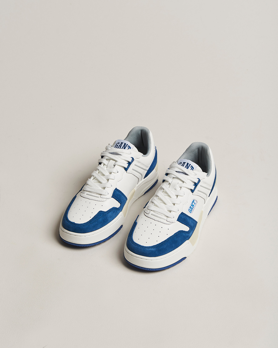 Herren | GANT Brookpal Sneaker White/Blue | GANT | Brookpal Sneaker White/Blue