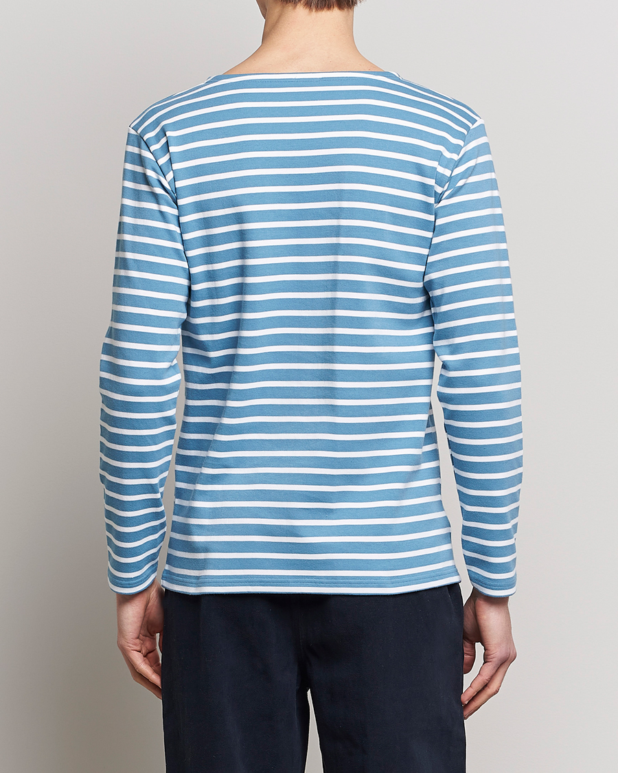 Herren | T-Shirts | Armor-lux | Houat Héritage Stripe Longsleeve T-shirt Blue/Blanc